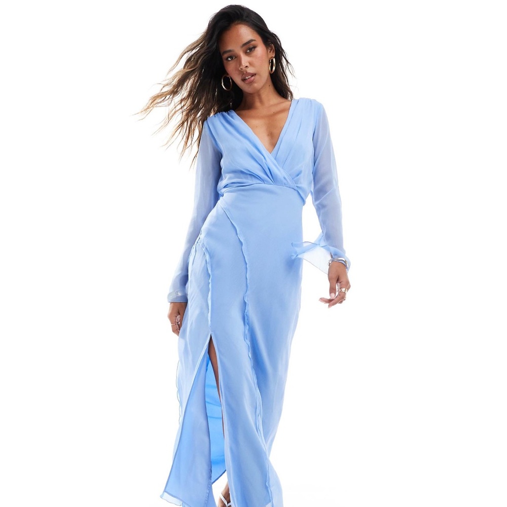 Midi Dress Wrap Front